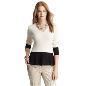 Banana Republic Womens Sweater M Wool Cashmere Blend Professional Career Minimal